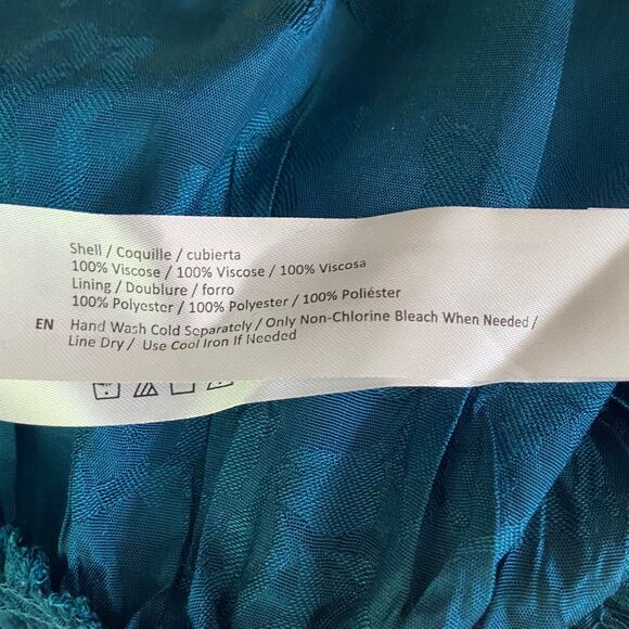 Band of the Free Camille Crossover Crop Top M Small Deep Teal Long Sleeves NWT - Picture 8 of 8